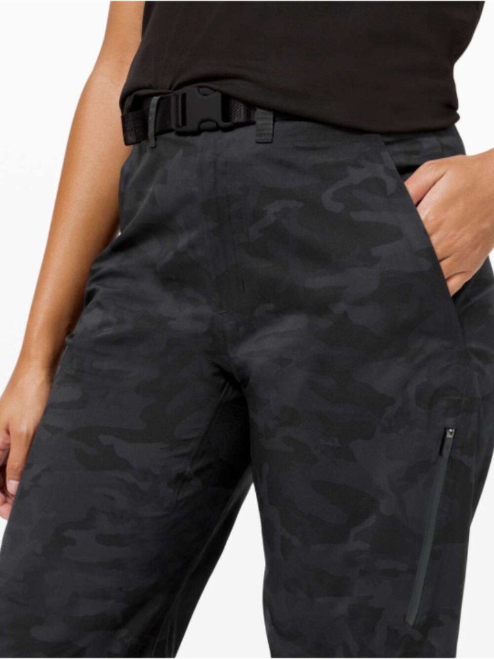 Lululemon Break a Trail Waterproof Pant Gray Camo Like New Size 12